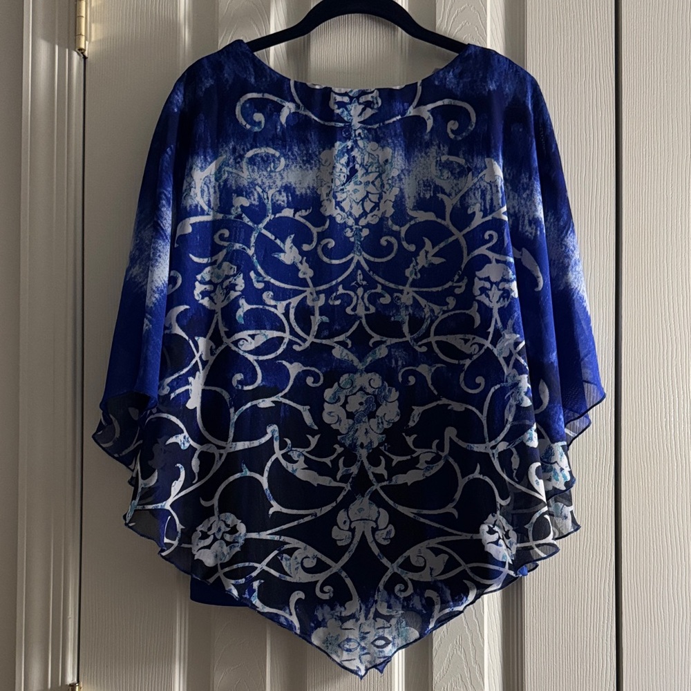 Rebecca Malone Petites Sheer Layered Top – Size PXL - Picture 2 of 6